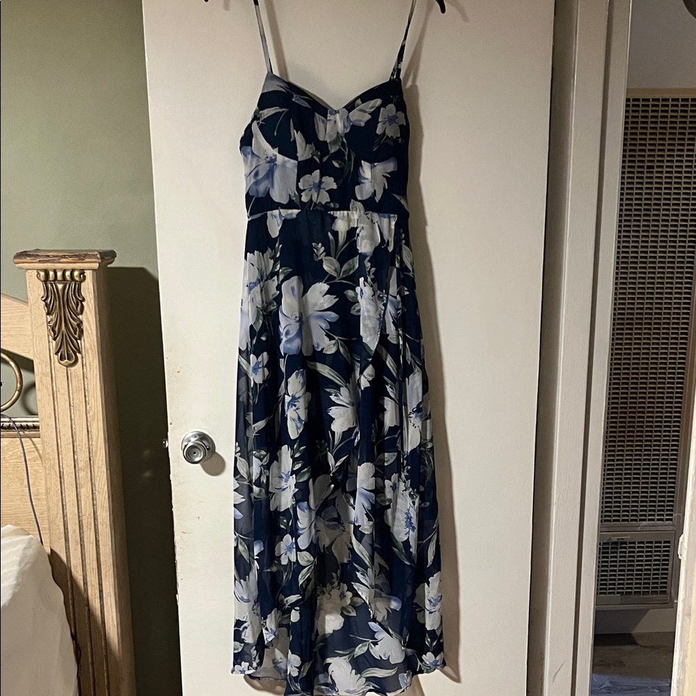 Lily Rose Navy and White Floral Maxi Dress